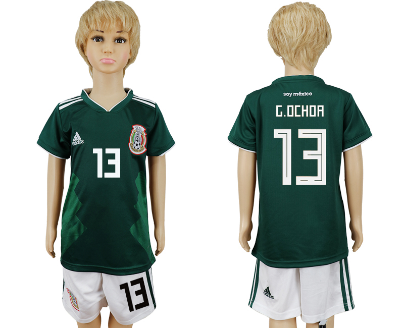 2018 World Cup Children football jersey MEXICO CHIRLDREN #13 G.O